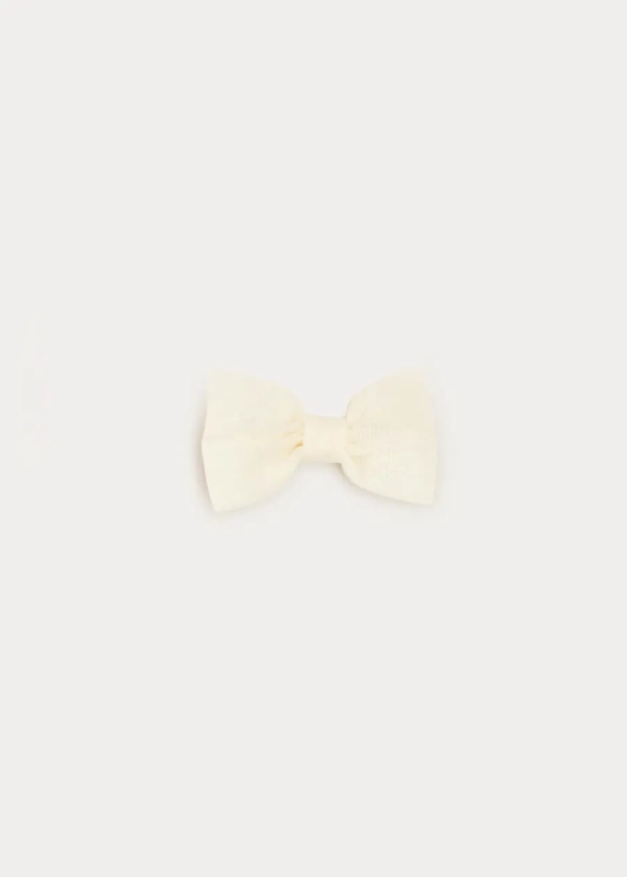 BOY Pepa London Tulle Small Bow Clip In Cream