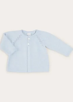 BOY Pepa London Two Button Baby Cardigan In Light Blue (1-9mths)