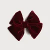 BOY Pepa London Velvet Big-Bow Clip in Burgundy