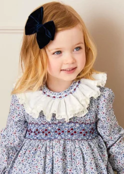 BOY Pepa London Velvet Big-Bow Clip in Navy