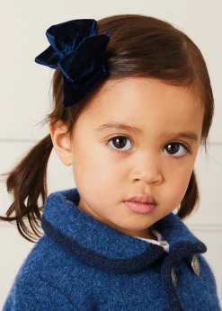 BOY Pepa London Velvet Big-Bow Clip in Navy