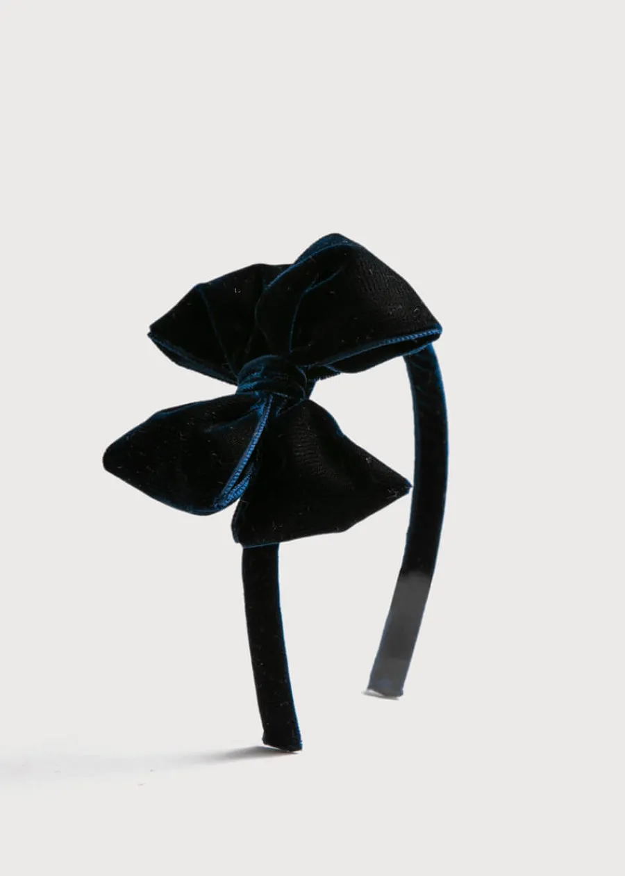 BOY Pepa London Velvet Hair-Band in Navy