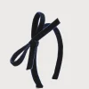BOY Pepa London Velvet Hairband with Thin Navy Bow