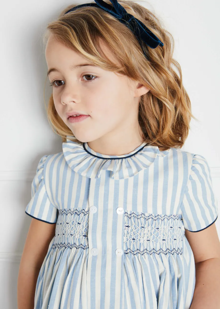 BOY Pepa London Velvet Hairband with Thin Navy Bow