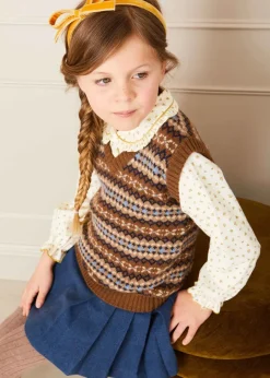 BOY Pepa London Velvet Hairband With Thin Mustard Bow