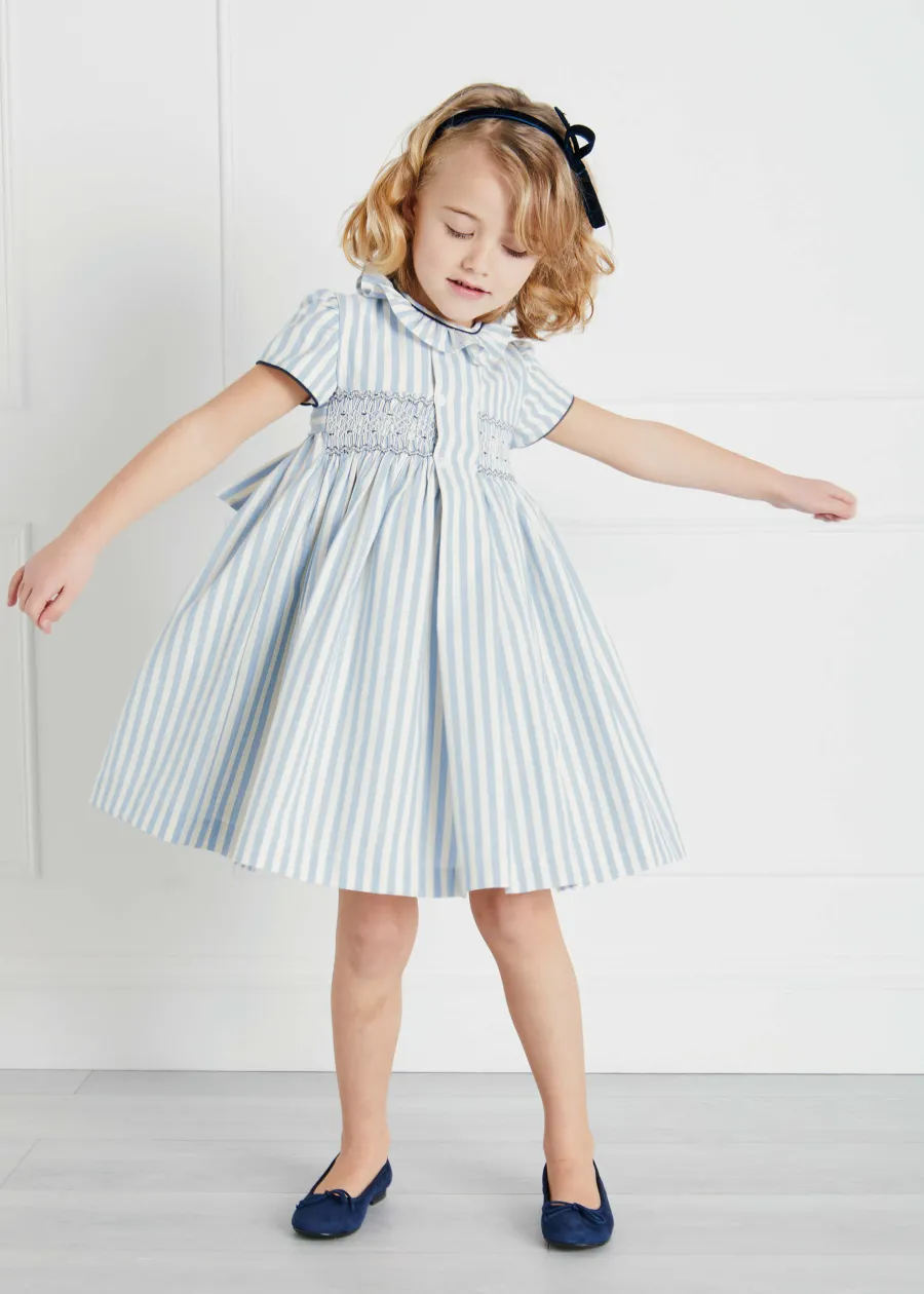 BOY Pepa London Velvet Hairband with Thin Navy Bow