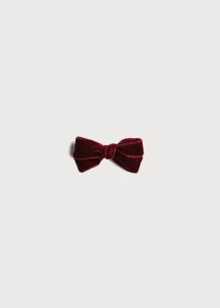 BOY Pepa London Velvet Medium-Bow Clip in Burgundy