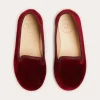 BOY Pepa London Velvet Slippers In Burgundy (24-34EU)