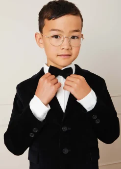 BOY Pepa London Velvet Three Button Blazer Jacket In Black (4-10yrs)