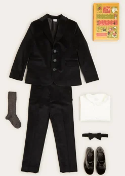 BOY Pepa London Velvet Three Button Blazer Jacket In Black (4-10yrs)
