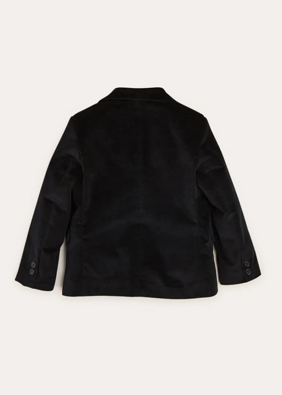 BOY Pepa London Velvet Three Button Blazer Jacket In Black (4-10yrs)