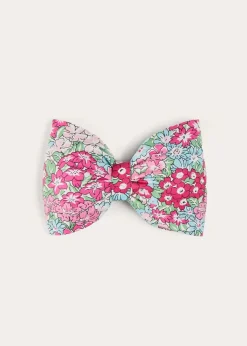 BOY Pepa London Viola Floral Medium Bow Hair Clip in Pink