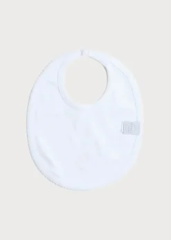 BOY Pepa London White Bib with Beige Embroidered Rocking Horse