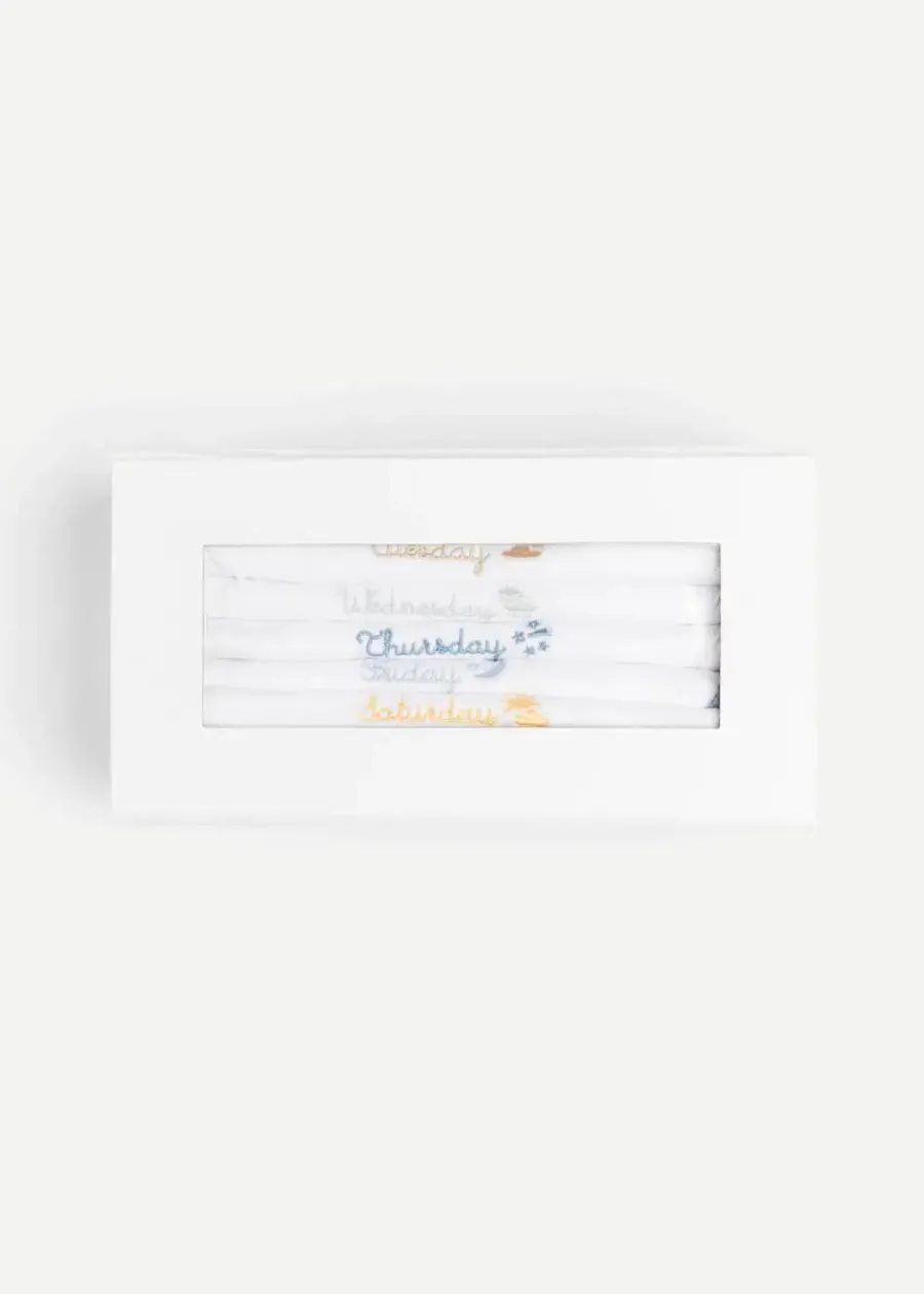BOY Pepa London White Bibs Seven Days A Week Set