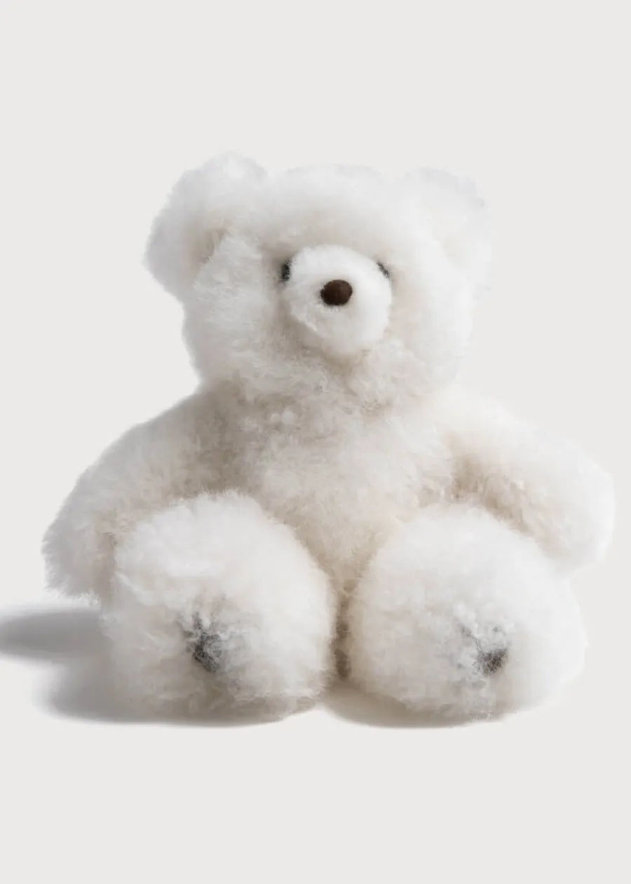 BOY Pepa London White Teddy Bear (100% Alpaca Fur)