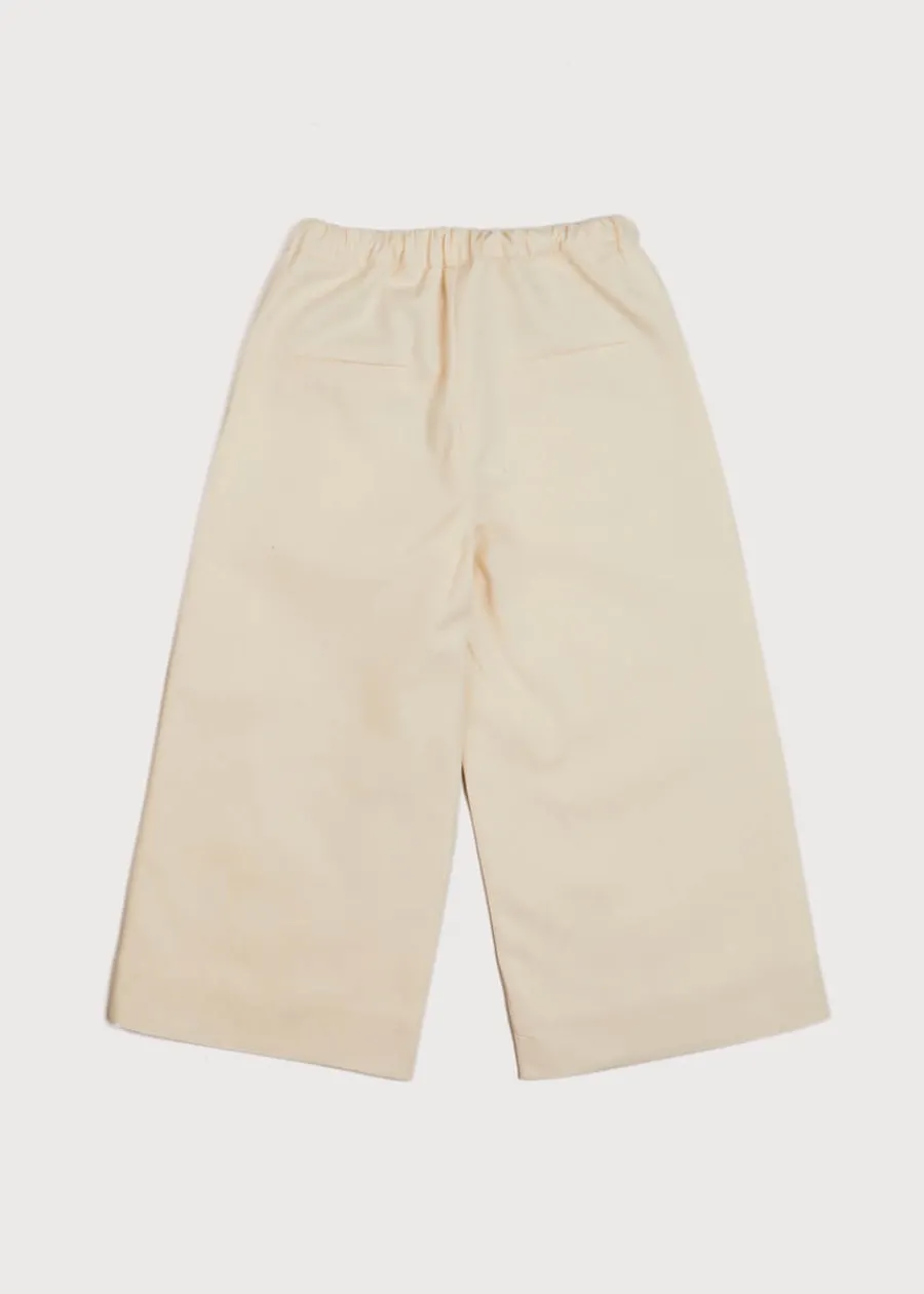 Pepa London Wide Leg Front Button Trousers in Beige (2-10yrs)