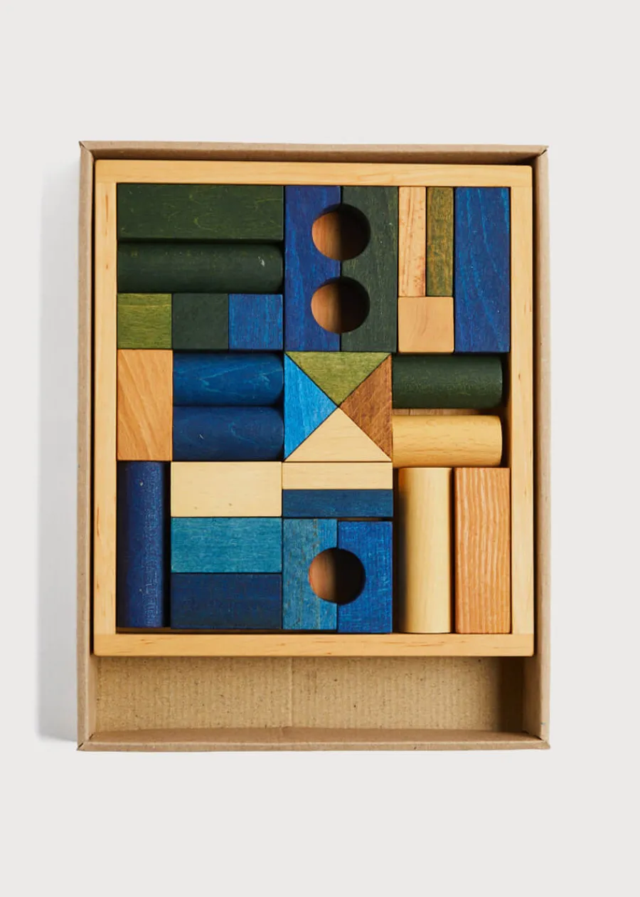 BOY Pepa London Wooden Blocks in Blue