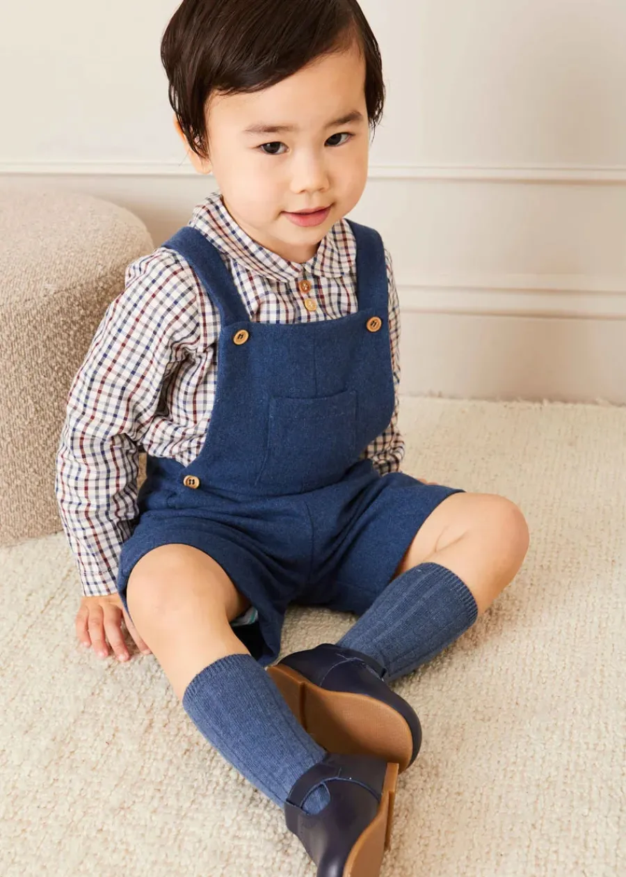 BOY Pepa London Wool Front Pocket Dungarees in Blue (18mths-5yrs)