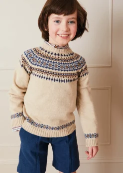 BOY Pepa London Wool Shorts In Blue (4-10yrs)