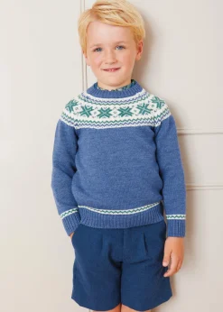 BOY Pepa London Wool Shorts In Blue (4-10yrs)